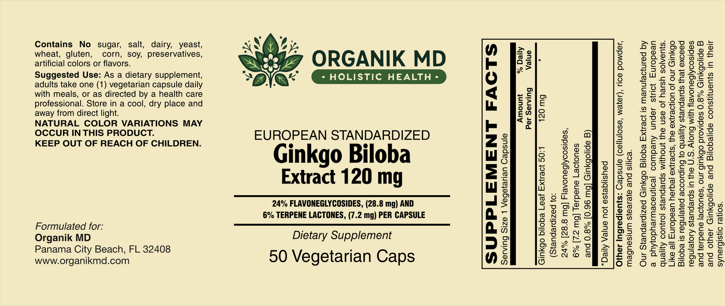 Ginkgo biloba | 120 mg