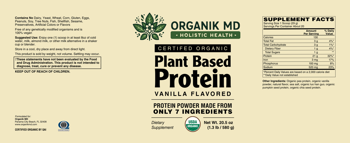 Certified Organic Plant-Based Protein