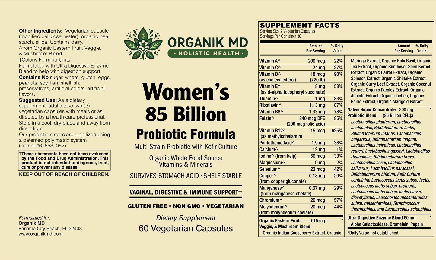 Women’s 85 Billion Probiotic