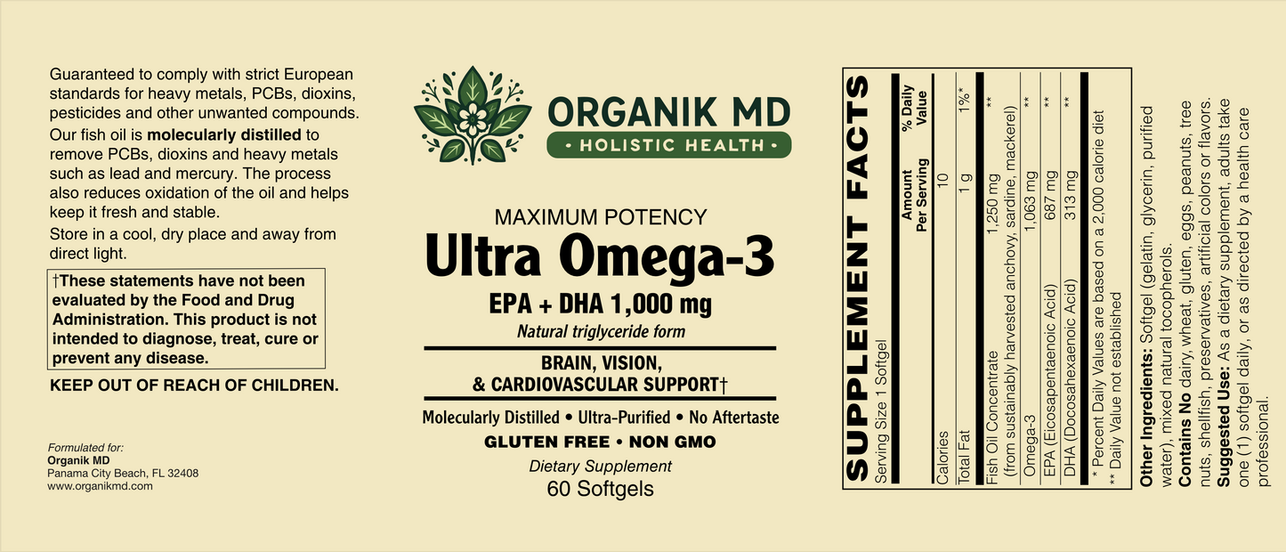 Ultra Omega-3 Fish Oil | 1,000 mg